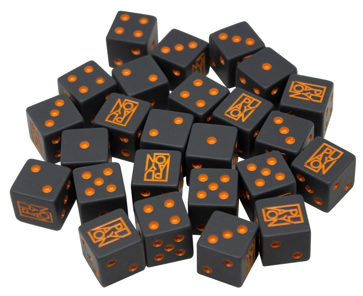 Play On Tabletop - Official Black Dice Set x 25